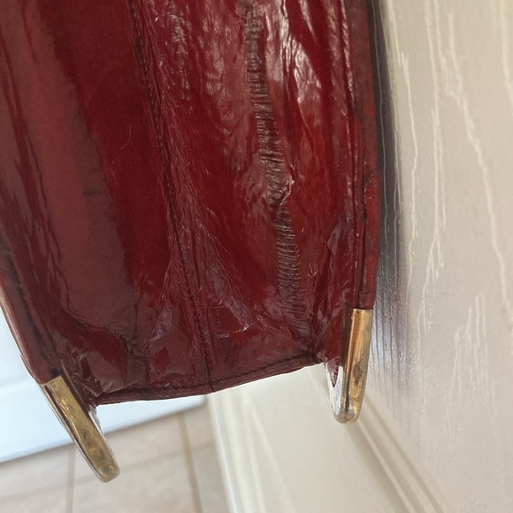 Vintage eel skin briefcase with retractable handles and detachable strap. - Picture 11 of 12